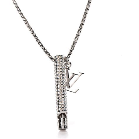 louis vuitton necklace silver.